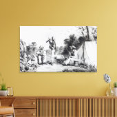 Ein Party zum Erforschen Leinwanddruck (Insitu (Wohnzimmer))