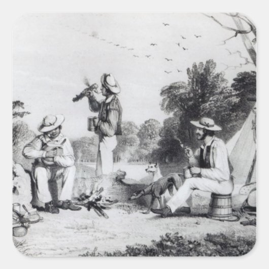 Ein Party zum Erforschen Quadratischer Aufkleber (Vorderseite)