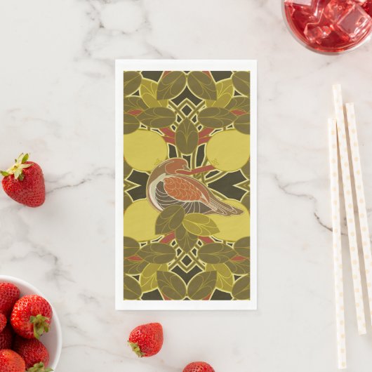 Ein Partywagen in einem Perlenbaumhandtuch Serviette (Beispiel)