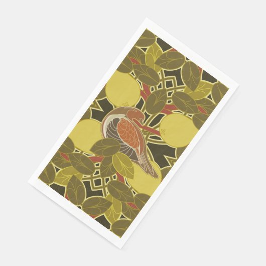 Ein Partywagen in einem Perlenbaumhandtuch Serviette (Ecke)