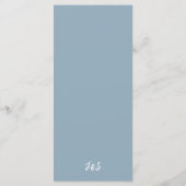 Ein passendes Abendmenü für Hochzeiten im Himmel Menükarte (Rückseite)