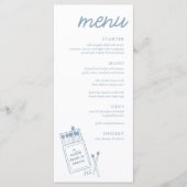 Ein passendes Abendmenü für Hochzeiten im Himmel Menükarte (Vorderseite)