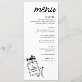 Ein passendes Abendmenü für Hochzeiten im Himmel Menükarte (Vorderseite)