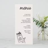 Ein passendes Abendmenü für Hochzeiten im Himmel Menükarte (Stehend Vorderseite)