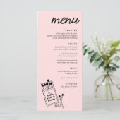 Ein passendes Abendmenü für Hochzeiten im Himmel Menükarte (Stehend Vorderseite)