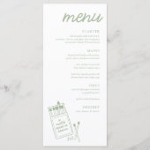 Ein passendes Abendmenü für Hochzeiten im Himmel Menükarte (Vorderseite)