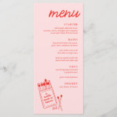 Ein passendes Abendmenü für Hochzeiten im Himmel Menükarte (Vorderseite)