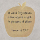 Ein passendes Wort, Sprichwörter 25:11 Vinyl-Aufkl Aufkleber (Vorderseite)