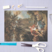 Ein Pastoral im Herbst von Francois Boucher Seidenpapier (Handwerk)