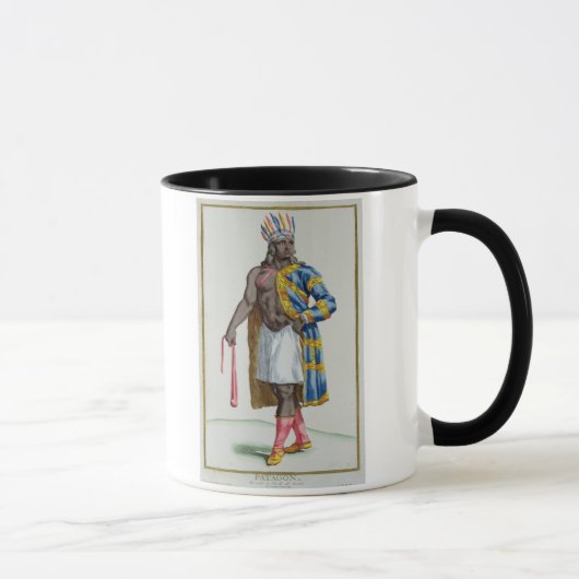 Ein Patagonian Mann, 1780 (farbiger Stich) Tasse (Rechts)