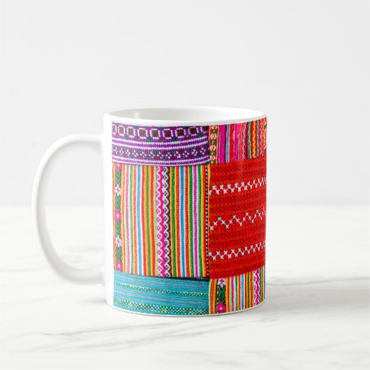 ein Patchwork-Steppdecke im asiatischen Stil Kaffeetasse (Links)