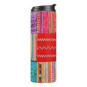 ein Patchwork-Steppdecke im asiatischen Stil Thermosbecher (Nach links gedreht)