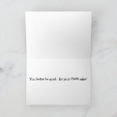 Ein Pate-Weihnachten Feiertagskarte (Innenseite)