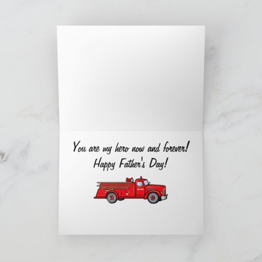 Ein Pate wie ein Vater mit klassischem Feuerwehren Karte (Innenseite)