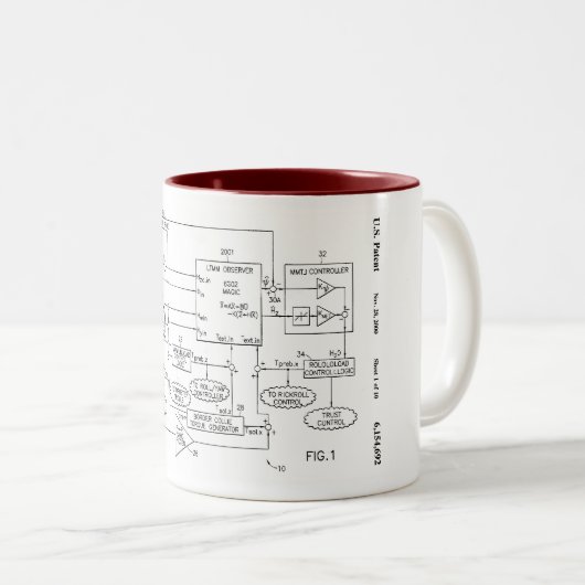 Ein patentierter Satellitenorientierungsstromkreis Zweifarbige Tasse (VorderseiteRechts)