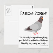 Ein Patriot spioniert auf seine Nachbarn Postkarte (Vorne/Hinten)