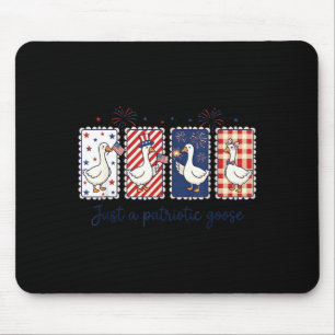 Ein patriotischer Gänse-Shirts Süße 4. Juli Gans Mousepad