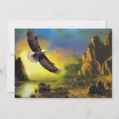 Ein patriotisches Design mit einem hohen Bald-Adle Einladung (Rückseite)