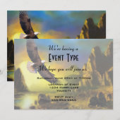 Ein patriotisches Design mit einem hohen Bald-Adle Einladung (Vorne/Hinten)