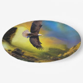 Ein patriotisches Design mit einem hohen Bald-Adle Pappteller (Schrägansicht)