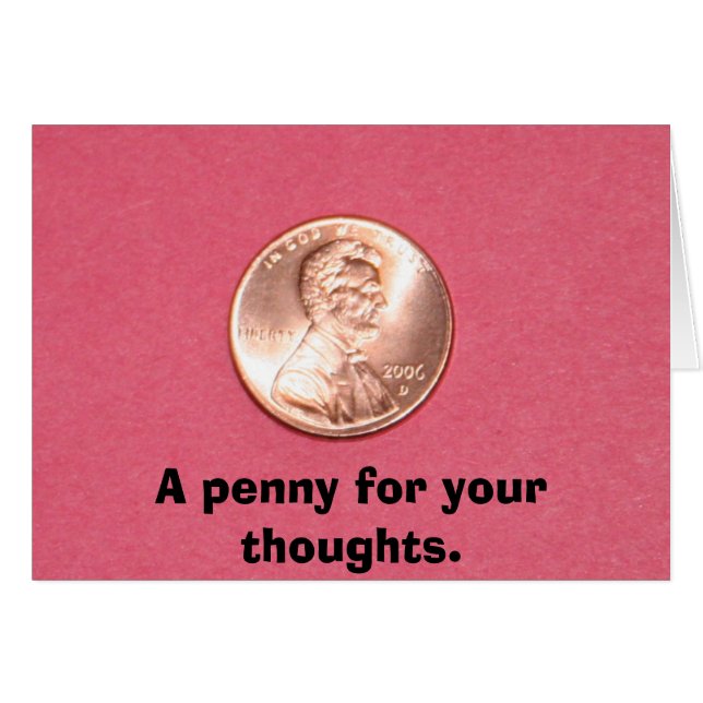 Ein Penny für Ihre Gedanken (Vorderseite (Horizontal))