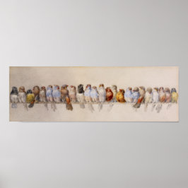 Ein Perch von Vögeln (1880) Hector Giacomelli Voll Poster