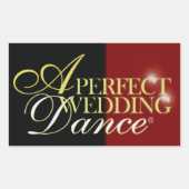 Ein perfekter Hochzeitstanz Rechteckiger Aufkleber (Vorderseite)