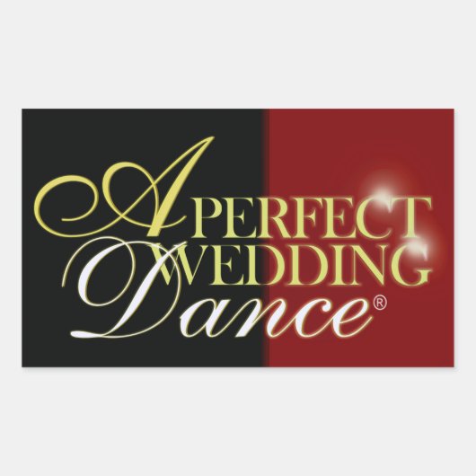 Ein perfekter Hochzeitstanz Rechteckiger Aufkleber (Vorderseite)