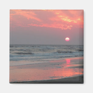 Ein perfekter Sonnenuntergang - Eichen-Insel, NC Magnet