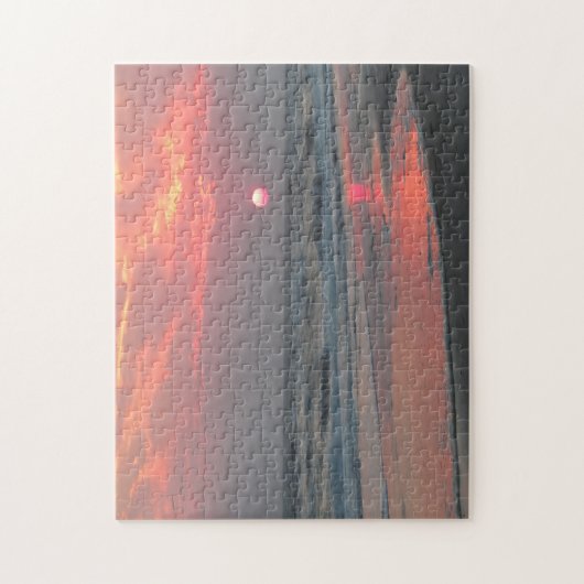 Ein perfekter Sonnenuntergang - Eichen-Insel, Puzzle (Vertikal)