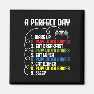 Ein perfekter Tag - Funny Gaming Gamer Video Game Magnet
