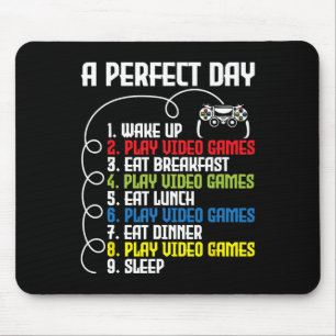 Ein perfekter Tag - Funny Gaming Gamer Video Game Mousepad