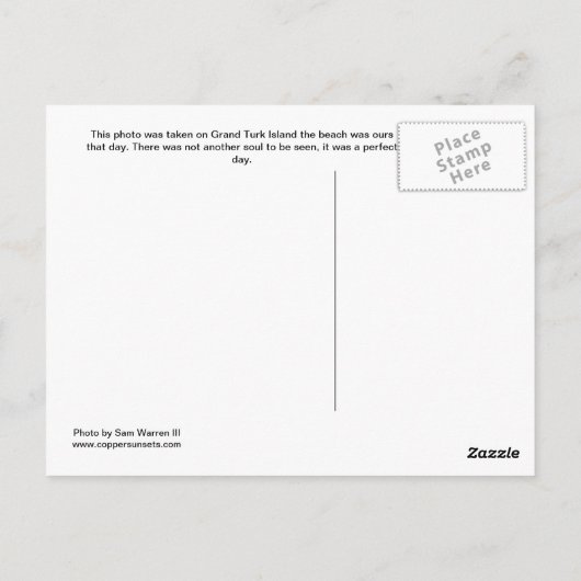 Ein perfekter Tag. Postkarte (Rückseite)