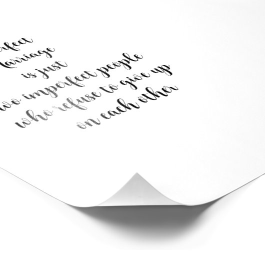 Ein perfektes Heiratsskript für das Hochzeitsjubil Fotodruck (Ecke)