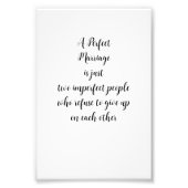 Ein perfektes Heiratsskript für das Hochzeitsjubil Fotodruck (Vorne)