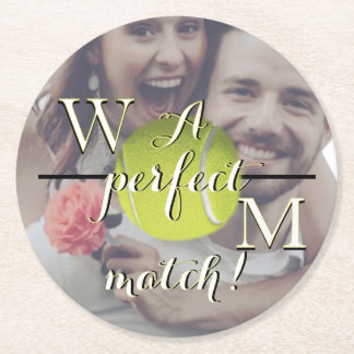 Ein perfektes Match-Papier-Unterlege Runder Pappuntersetzer