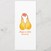 Ein perfektes Paar-Hochzeits-Menü Menükarte (Rückseite)