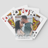 Ein perfektes Paar | Verlobung Foto oder Gastgesch Spielkarten (Rückseite)
