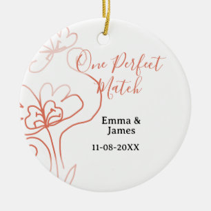 Ein perfektes passendes Terrakotta-Hochzeitspaar N Keramik Ornament