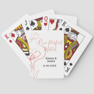 Ein perfektes passendes Terrakotta-Hochzeitspaar N Spielkarten