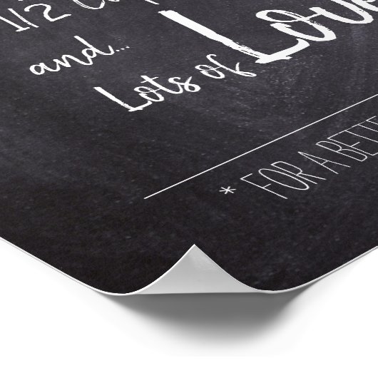 Ein perfektes Tagesrezept Poster (Ecke)