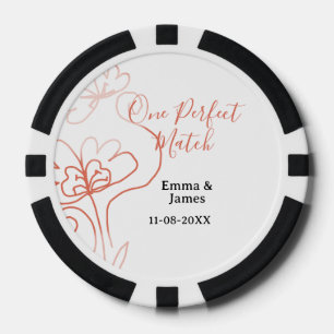 Ein perfektes Terrakotta-Hochzeitspaar namens f Pokerchips