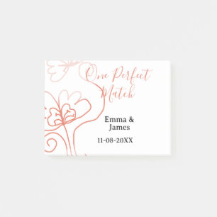 Ein perfektes Terrakotta-Hochzeitspaar namens f Post-it Klebezettel