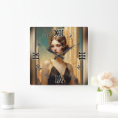 Ein perfektes Wochenende in Lugano Quadratische Wanduhr (Zuhause)