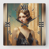 Ein perfektes Wochenende in Lugano Quadratische Wanduhr (Vorderseite)