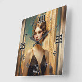 Ein perfektes Wochenende in Lugano Quadratische Wanduhr (Winkel)