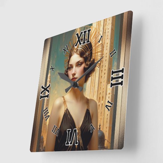 Ein perfektes Wochenende in Lugano Quadratische Wanduhr (Winkel)