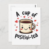 Ein perfektes Wochenende in Positivi-Tea Niedliche Postkarte (Vorne/Hinten)