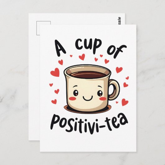 Ein perfektes Wochenende in Positivi-Tea Niedliche Postkarte (Vorne/Hinten)