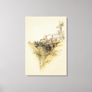 Ein persisches Wasser-Rad, benutzt, wenn Wasser Leinwanddruck